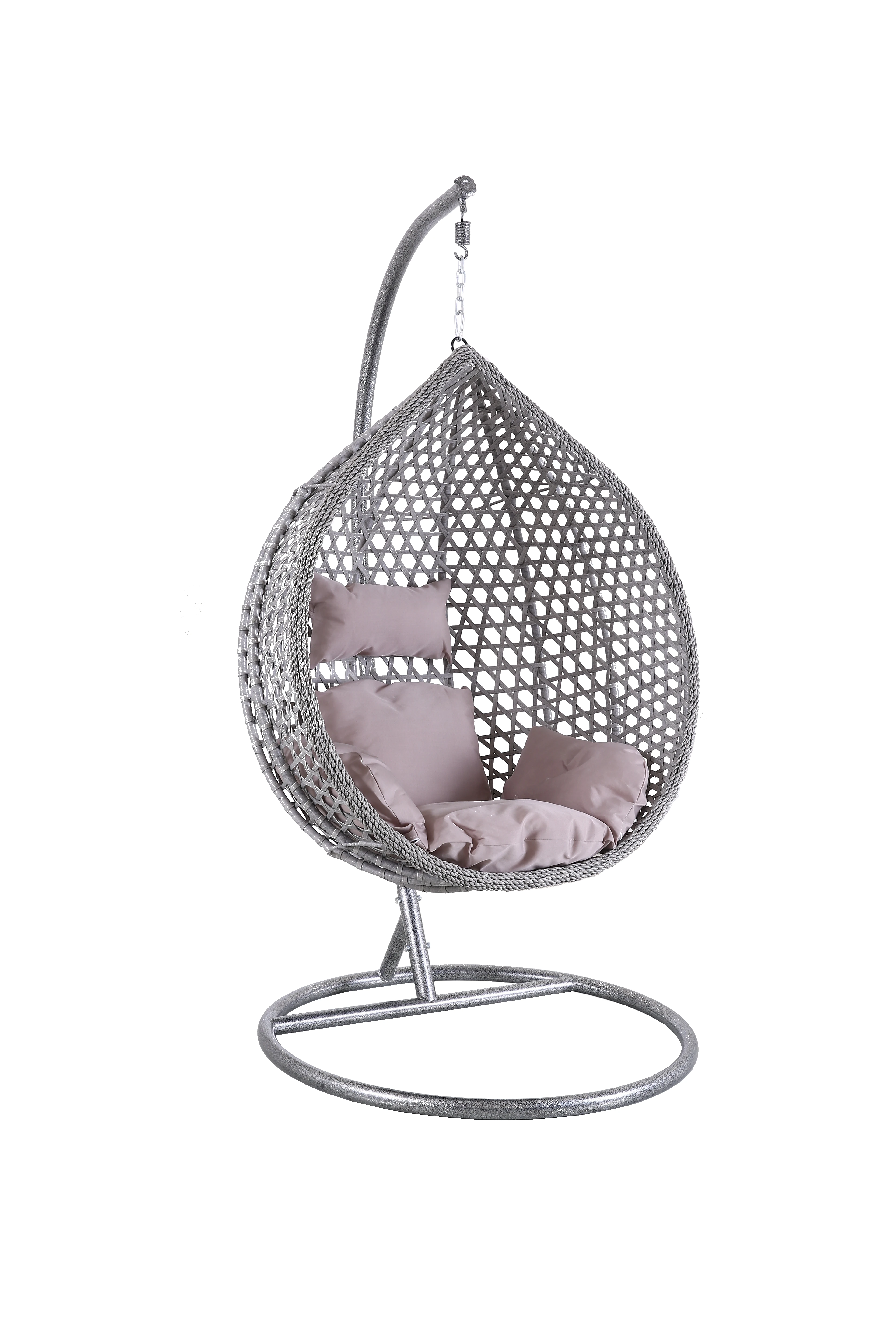 
double Hanging Rattan Swing Patio Garden Chair Weave Egg with Cushion Indoor or Outdoor 