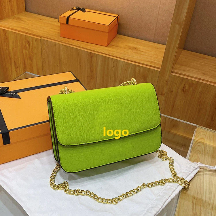 2023 new foreign trade fashion simple small square bag single shoulder crossbody chain bag for women