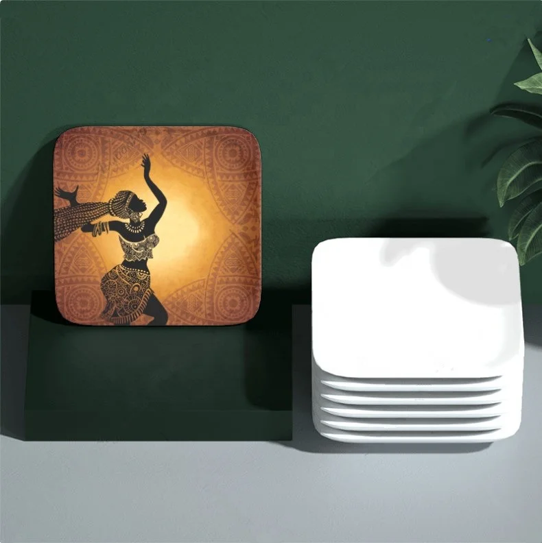 11' Africa religious folk design decorative square melamine tray melamine plates dinner plate melamine tableware