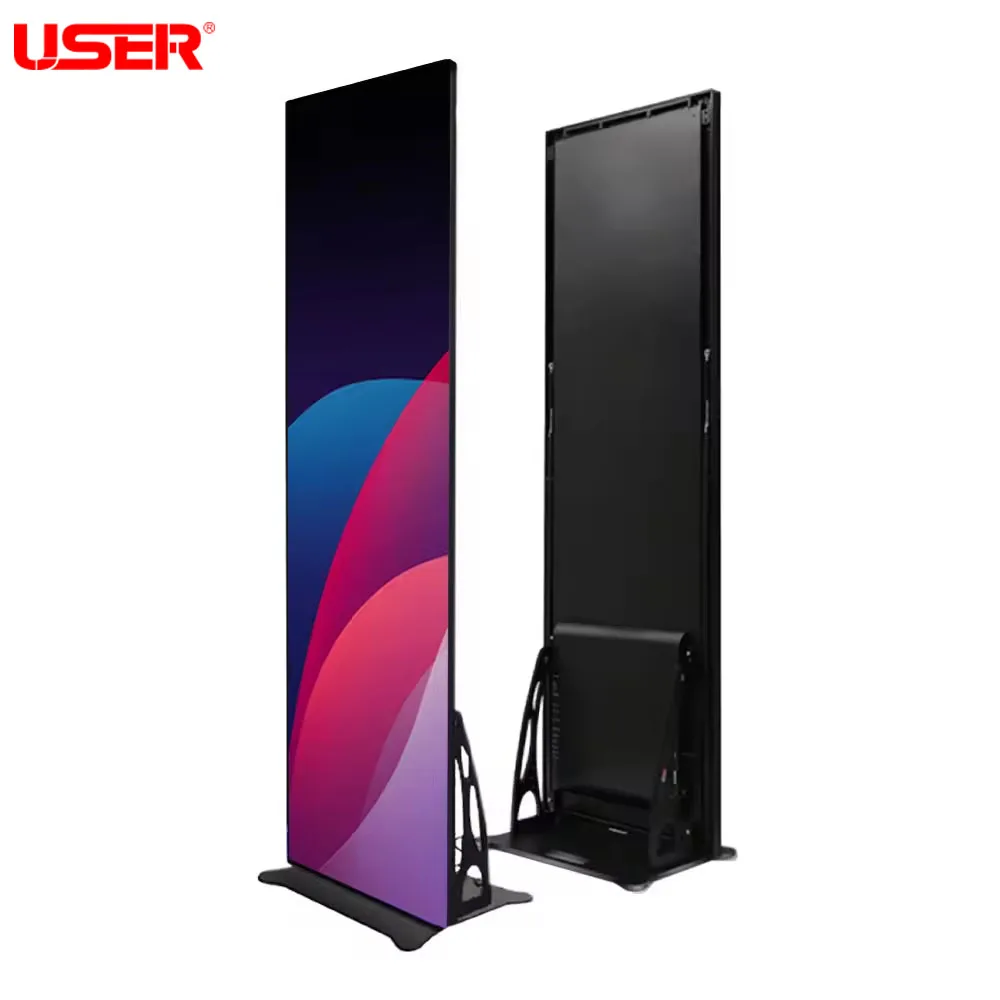 USER P2.5 Vehicle Led Screen Poster Holder Led Floor Standing Display Panel Led Advertising  Poster Sign