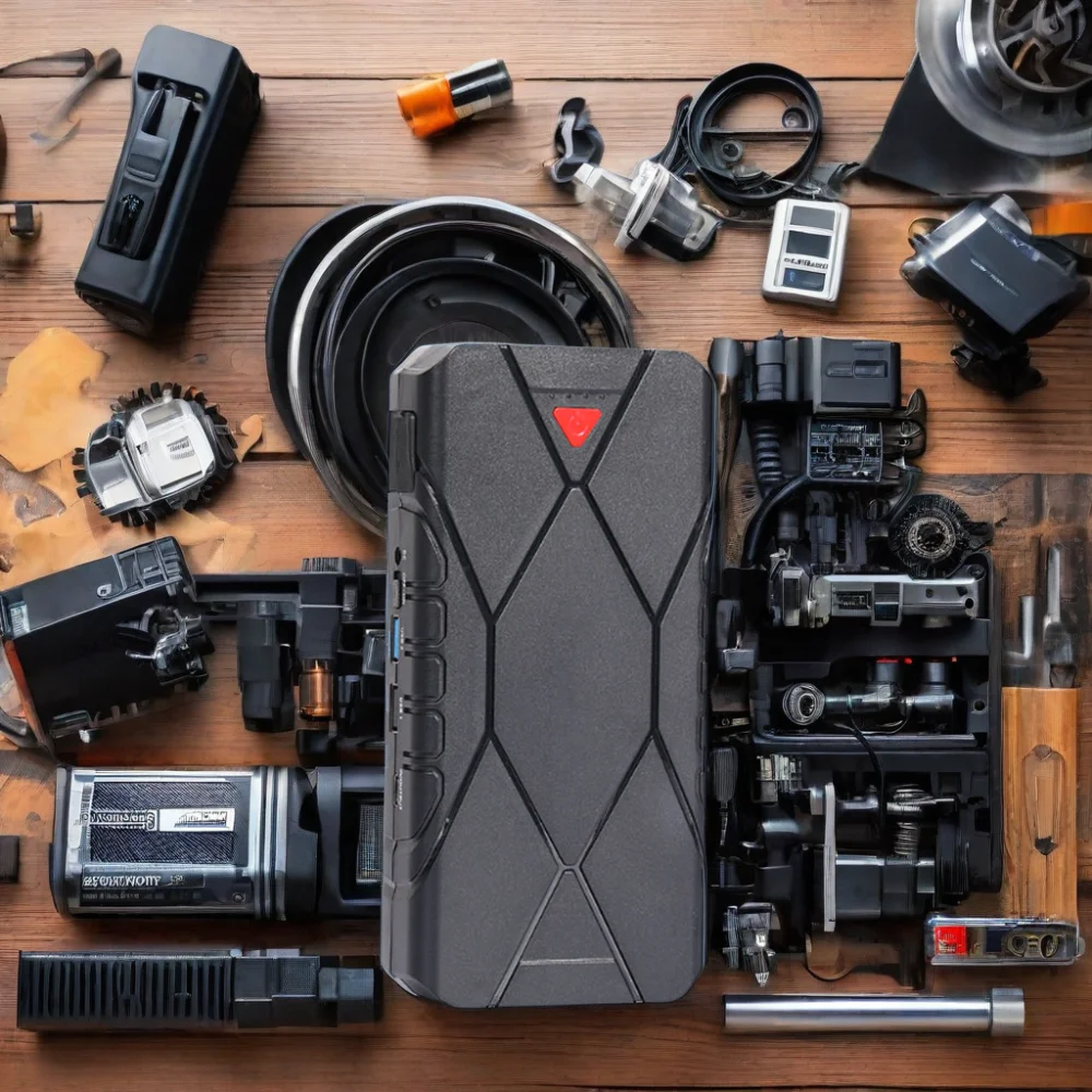 Quality Products Reliable Car Jumper Emergency Tool Kits Type C Jump Starter Power Bank With Usb Port And Flashlight