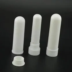 Empty plastic nasal inhaled stick with cotton wick, essential oil nasal inhaler packaging wholesale
