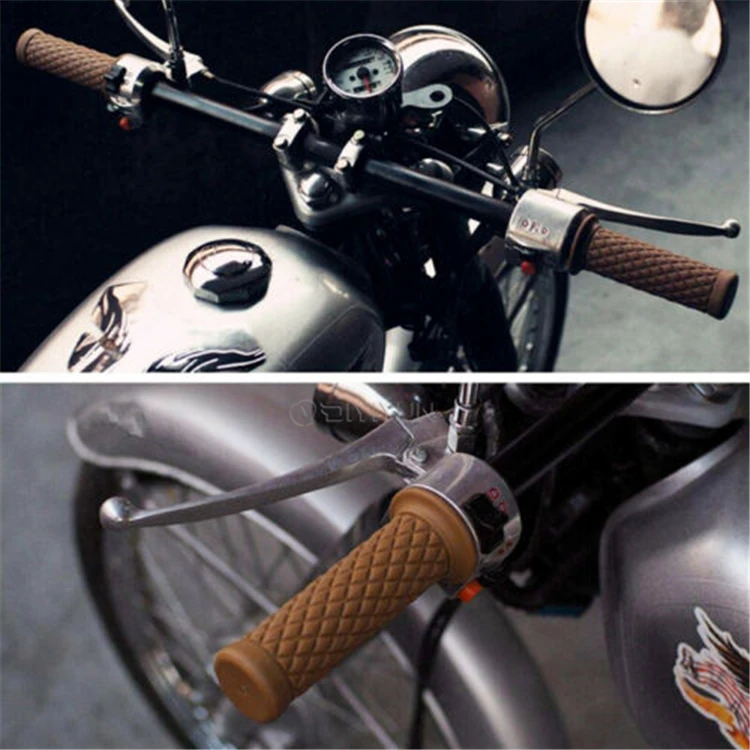 Ручки для мотоцикла 7/8 дюйма, универсальные винтажные рукоятки для Кафе Racer, в стиле ретро, 22 мм