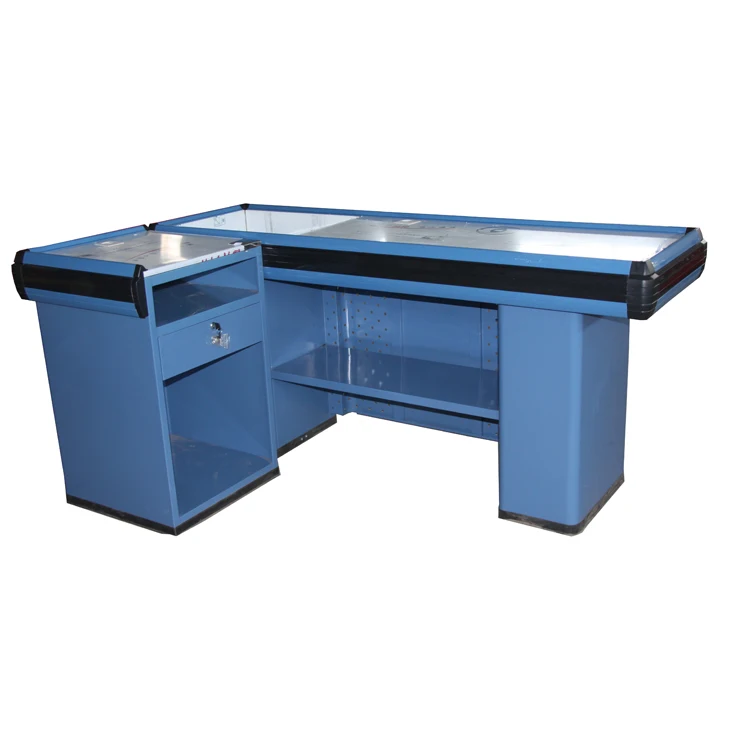 Factory price customized cashier desk size store checkout counter for sale