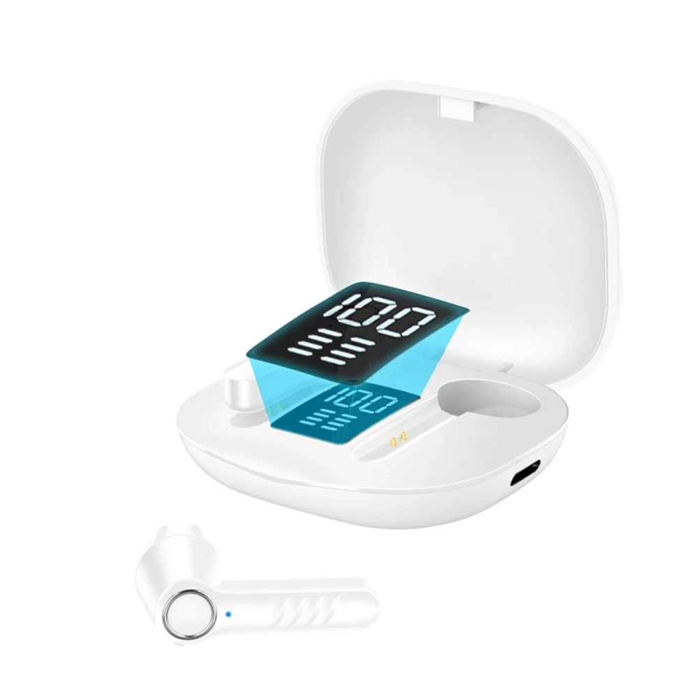 2021 Hot Products T12 Wireless Earbuds Classic Black and White TWS Earphone