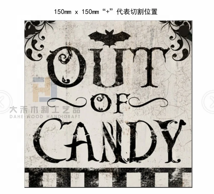 High Quality Wooden Board Plaques Crafts for Halloween Home Party Porch Hanging Decoration Door Wall Signs