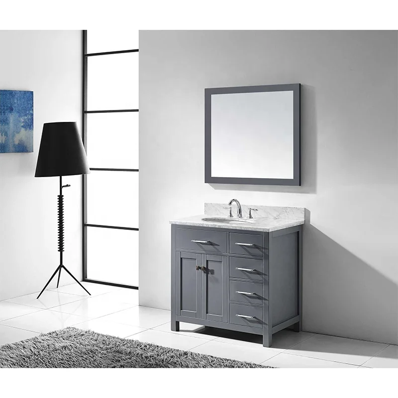 American shaker style floor vanity cheap wooden luxury bathroom furniture
