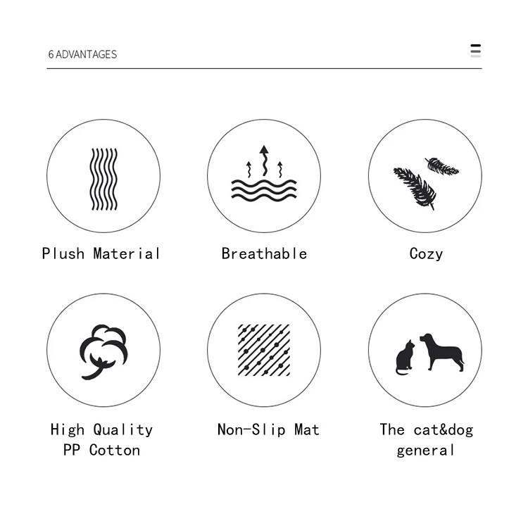 Pet Bed Dog Bed Pad Cat Round Cushion Comfortable Pillow Ultra Soft Plush Donut Sofa Machine Washable Mat Waterproof & Anti-Slip