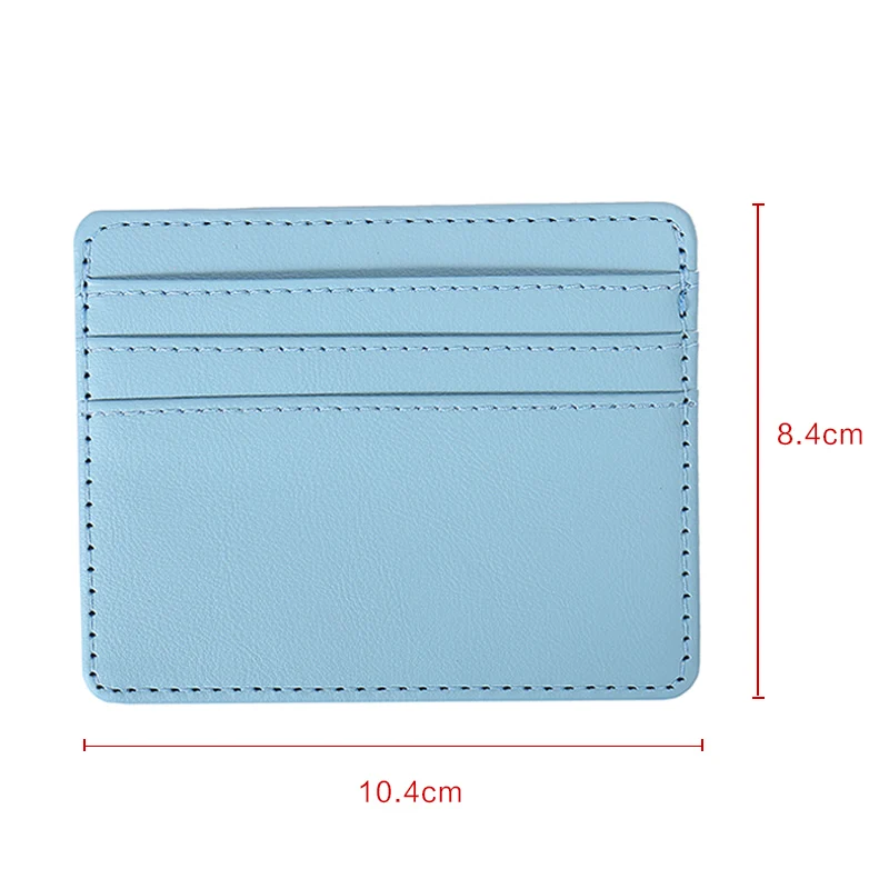 Custom Logo Wholesale Classic Slim Card Holder Wallet Women Leather PU Credit Business Card Holder Wallet With Money Clip