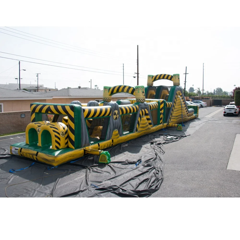 Inflatable Obstacle Course Rental  For Adults Inflatable Toxic Eliminator Obstacle Course Slide For Sale