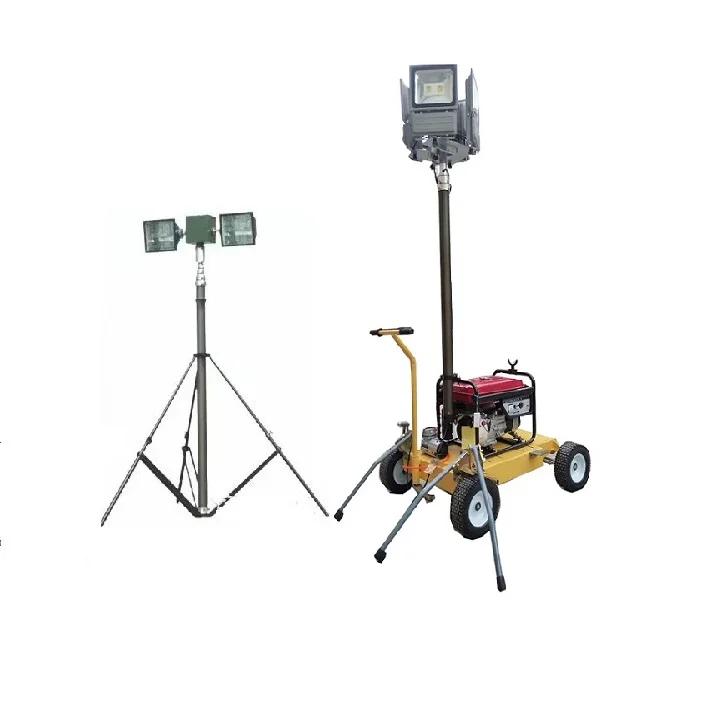 3.5m 4.5m 5m 200W to 1000W pneumatic driven mast Tripod portable LED light towers