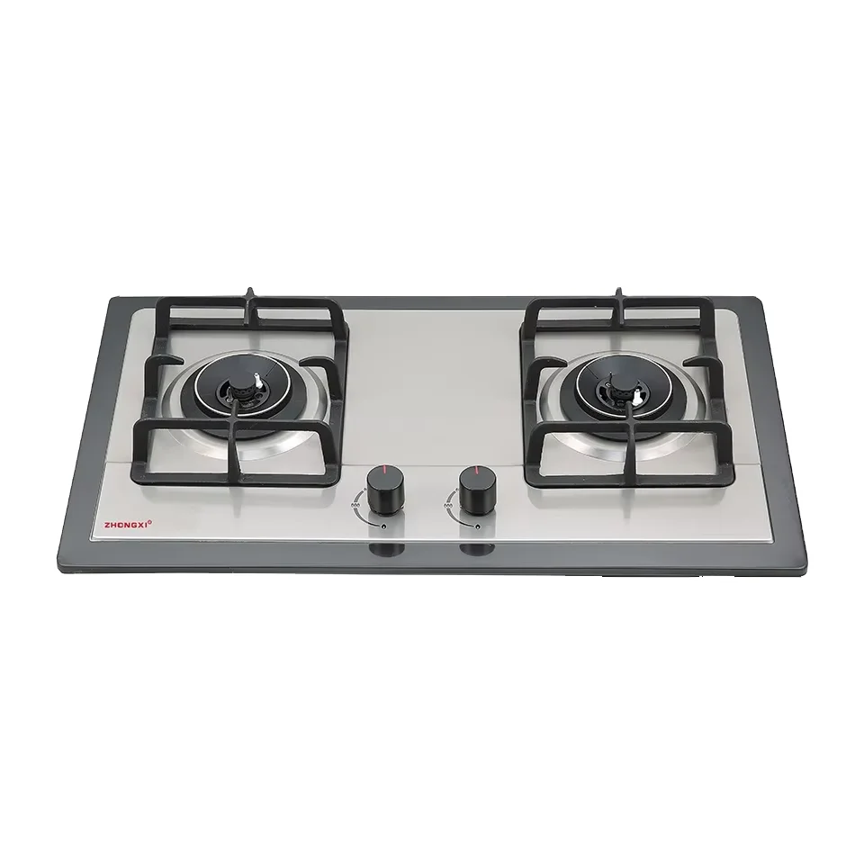 2 Burner Stainless Steel Gas Stove Good Quality Kitchen Appliance Blue Fire Good Burner Cover Gas Cooker Built in Gas Cooktops