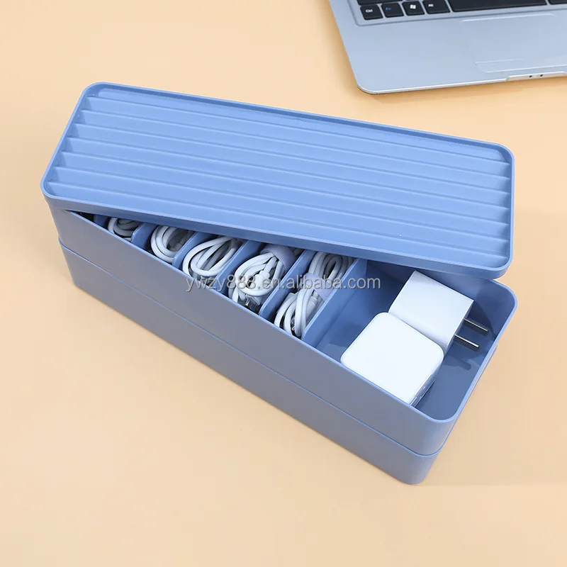Manufacturer Ningbo Home accessories Compact Cosmetics Organizer Box Desktop Cosmetic Makeup Organizer USB Cord Sorter Holder