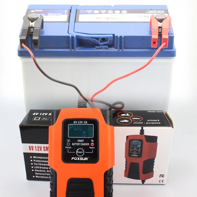 Fully Intelligent Children Toy Car Battery Charger LCD Display 6V 12V 2A Car Motorcycle Battery Charger