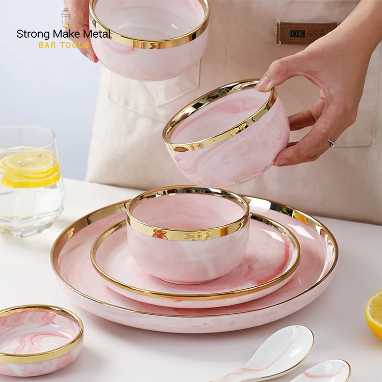 Luxury factory outlet 9pcs 18pcs 26pcs china dinner set luxury dinnerware porcelain tableware elegant dinnerware sets ceramic