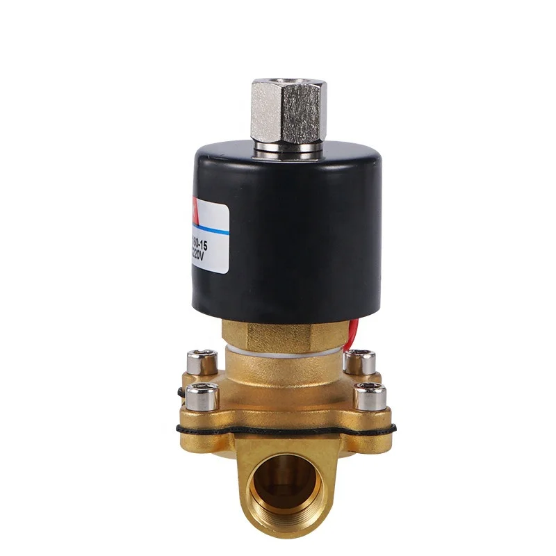 2 3 Way Brass Solenoid Valve Normally Closed Open 1/8' 1/4' 3/4' 1/2' 1' 2' 3' 12v 24v Dc 110v 120v 220v 230v 240v Ac