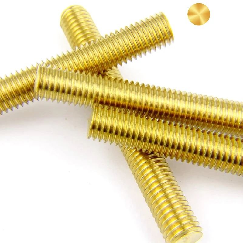 Manufacturer Brass Alloy Copper Bronze Golden Coarse Full Thread Rod Stainless Steel 304 316 Threaded rod bar