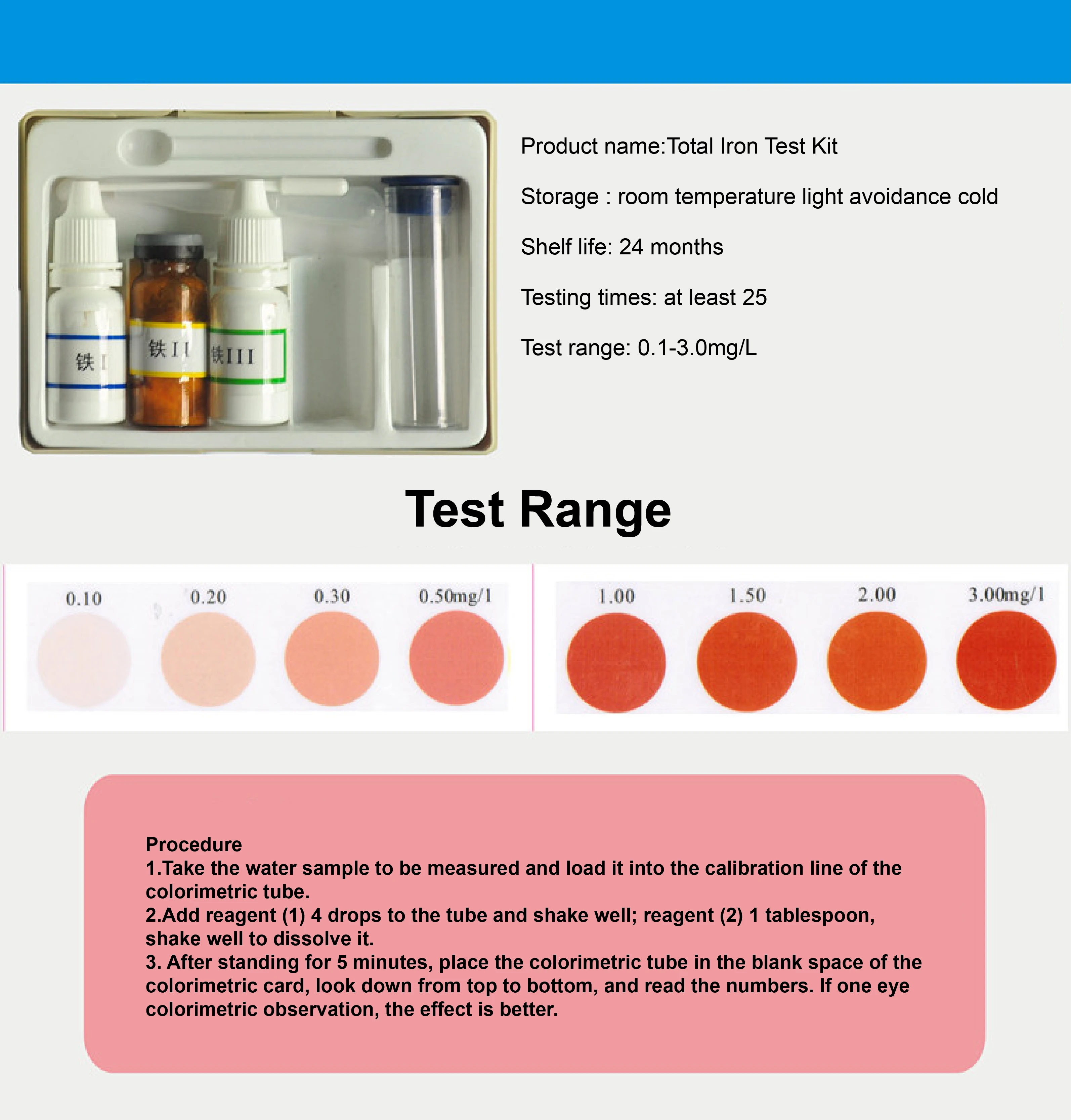 Aquaculture aquarium water test kit Ammonia Nitrogen testing kit for fish pond