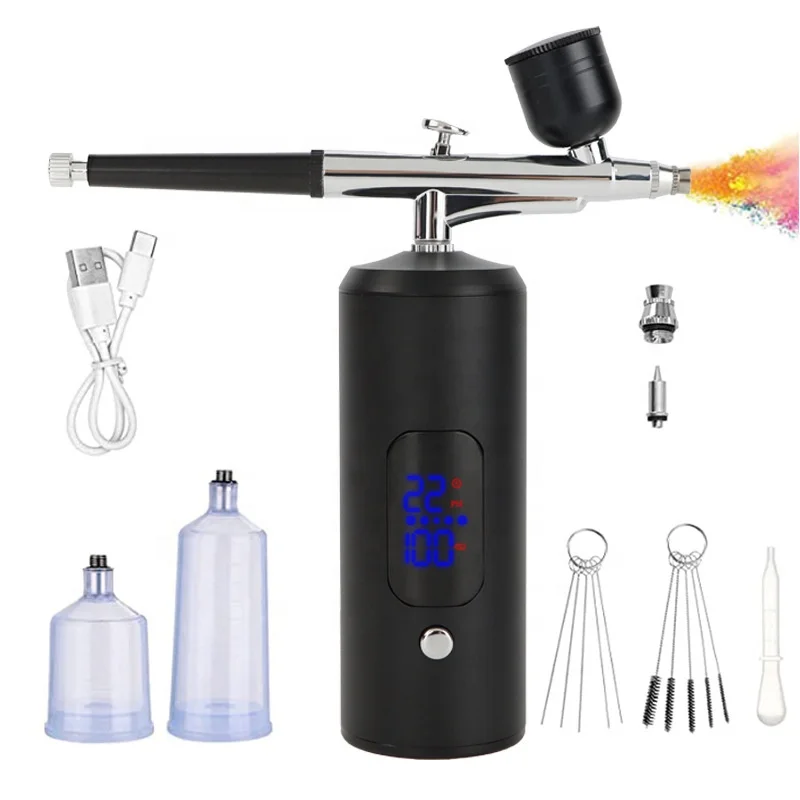 New Air Brush Spray Gun Cordless Airbrush Compressor for Makeup Nail Machine for Brow Tint Beauty Makeup Tools Art Airbrush Gun