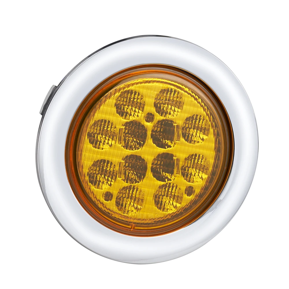 E-mark Approval 10-30V 4 inch Tractor Trailer Truck LED Round Rear Turn Taillights