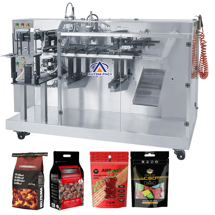 Automatic Snack Granule Zipper Doypack Pouch Snack Food Vertical Filling Packing Machine