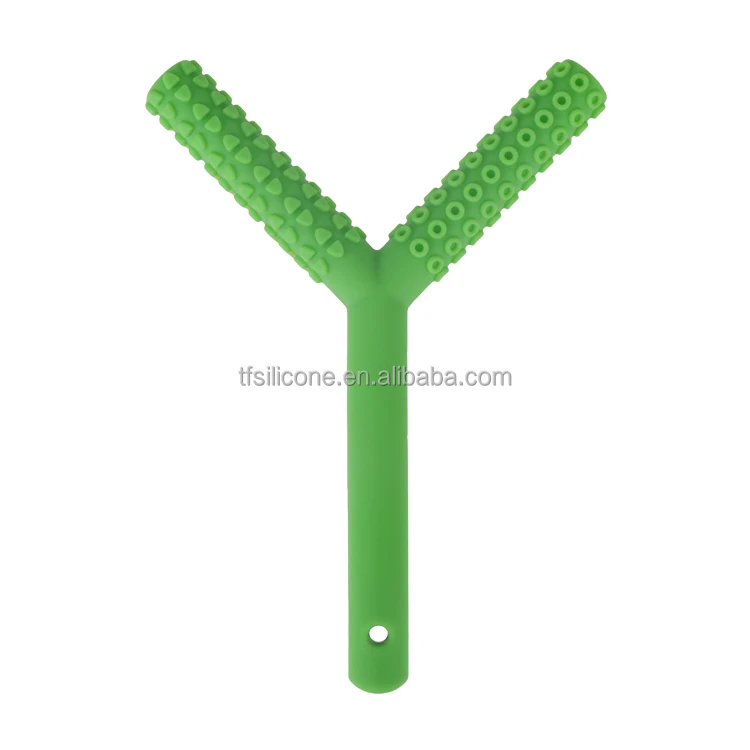 Factory Custom Different Soft Textures CPC Teething Sensory Chew Molar Toy Silicone Hollow Teether Tubes for Infant and Toddlers