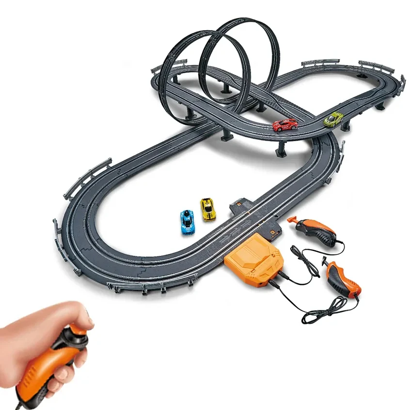1/64 Scale Rc Slot Car Race Track Toy Car Electric Powered Slot Car Race Track