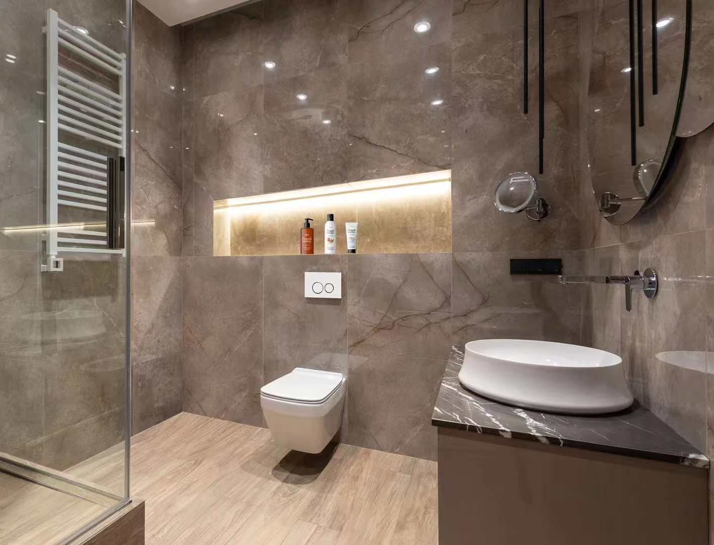 Dual Flush Concealed Water Tank Wall Hung Fashionable Bathroom Water Tank Space-Saving Built-In plumbing fixtures