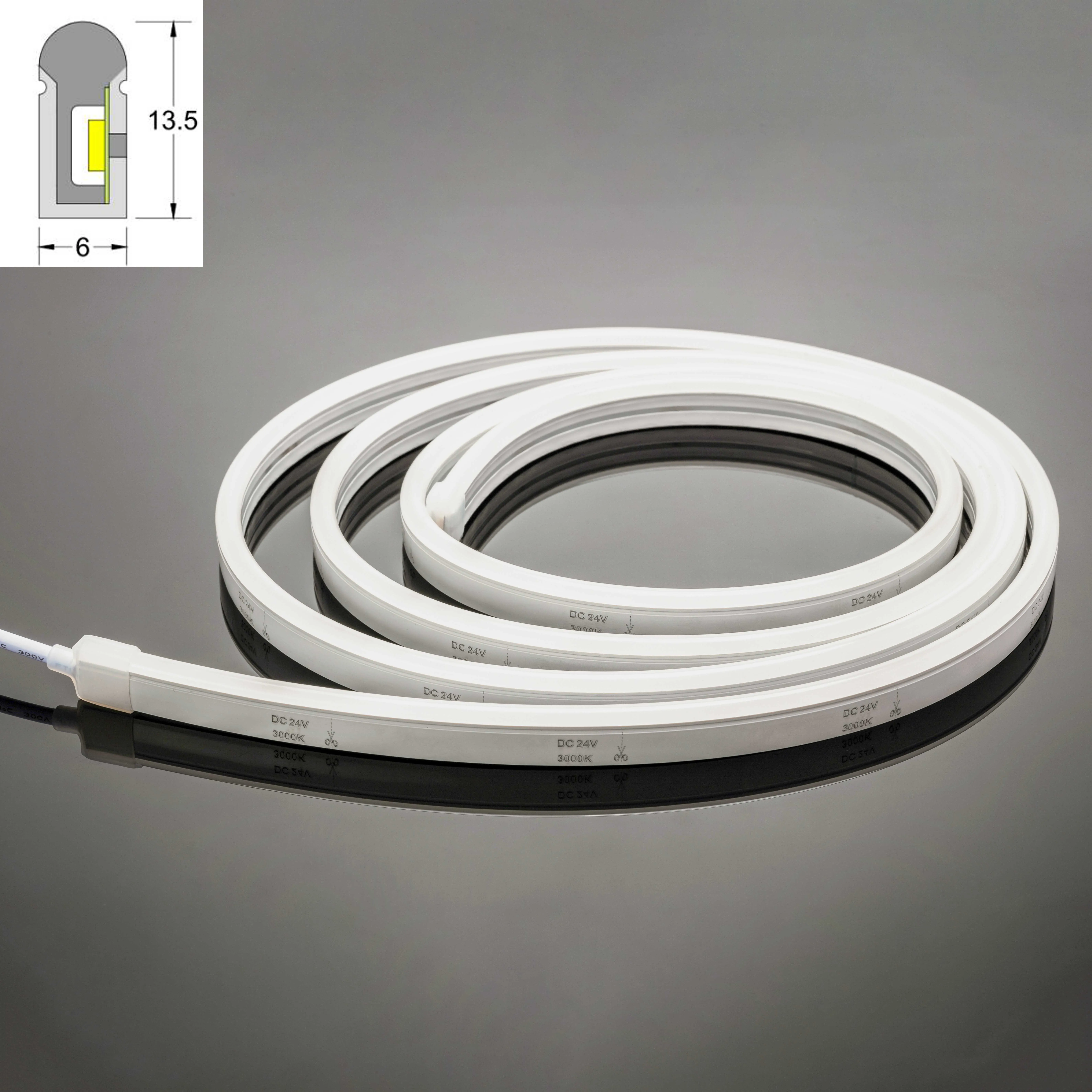 side -light curve-surface 6*13.5mm 5V addressable RGB LED neon flex