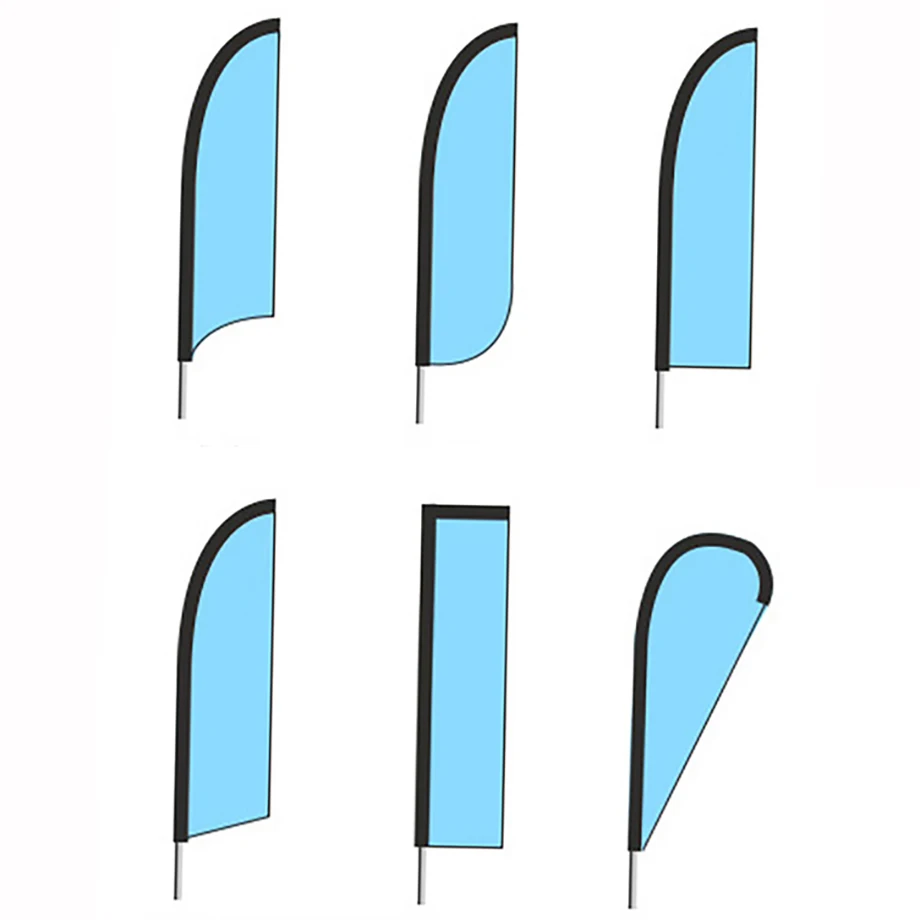 Promotional business advertising teardrop flag beach outdoor feather flag pole flying banner