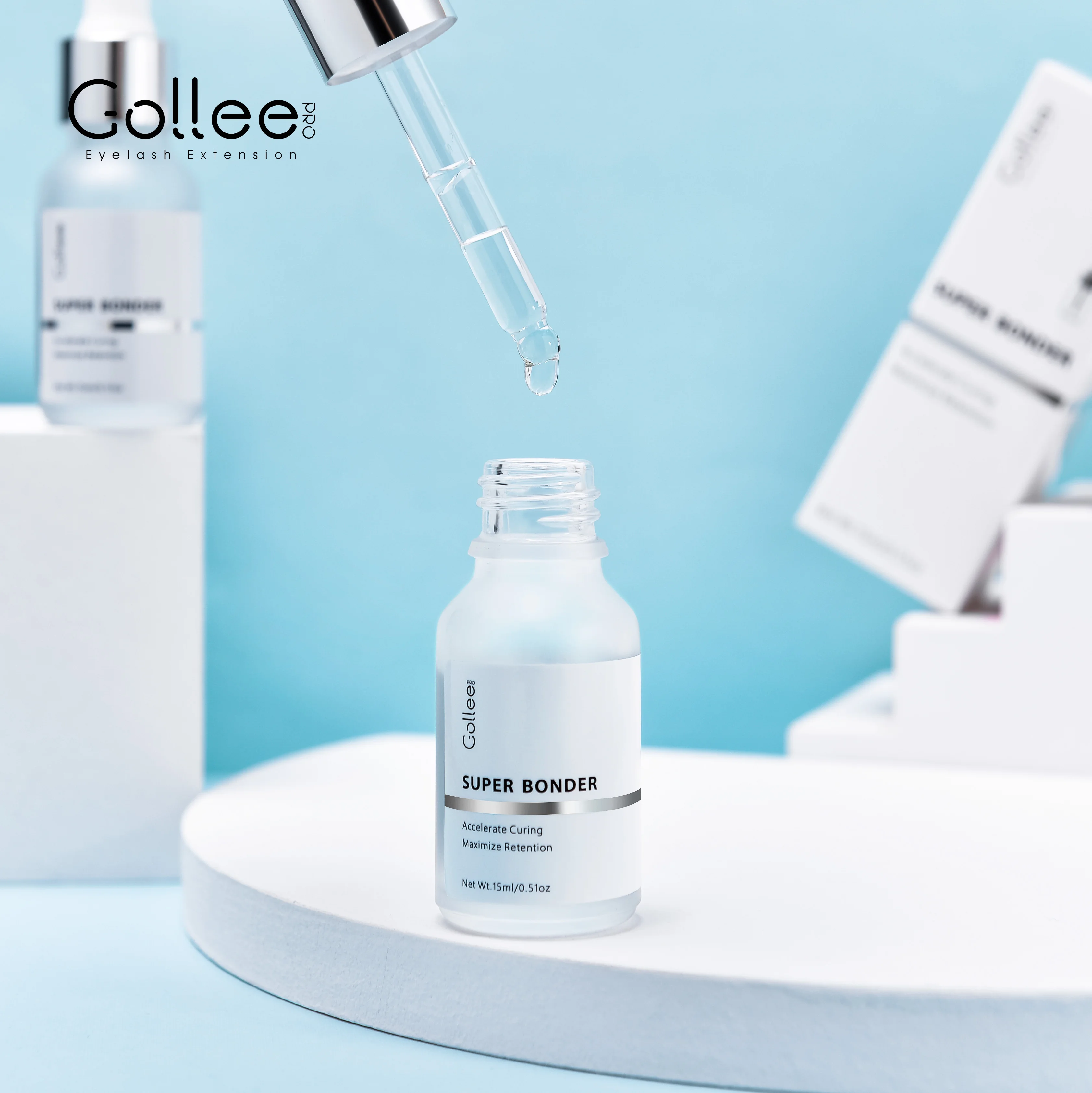 Gollee L Curl lash Superbonder Sensitive Best Clear Low Humidity Adhesive Private Label Eyelash Extensions Glue Super Bonder