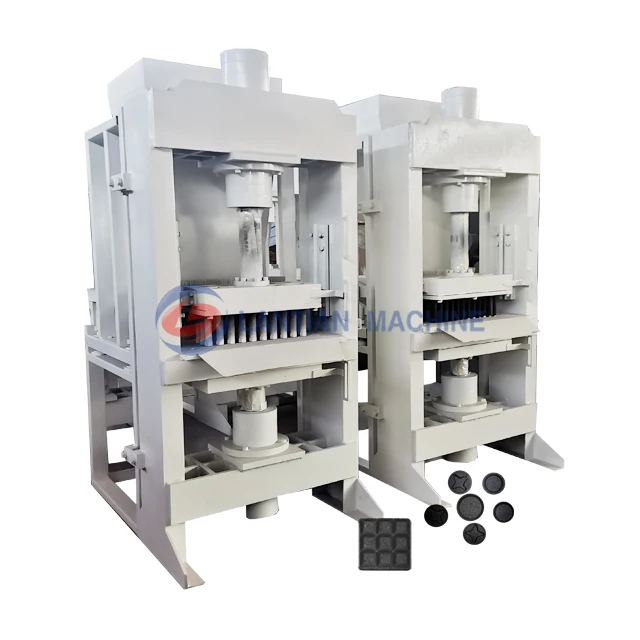 No smoke fast burning cubic round smokeless carbon coconut charcoal briquettes machine wood briquette machine