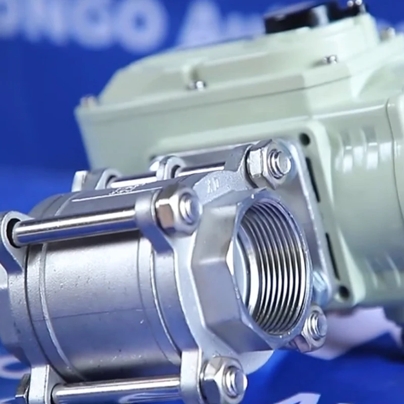 Вкл/Выкл Тип DN80 3 дюймов 2-полосная 24v шт. CF8M 220V с внутренней резьбой из нержавеющей стали моторизованный электронный 2-ходовой клапан для