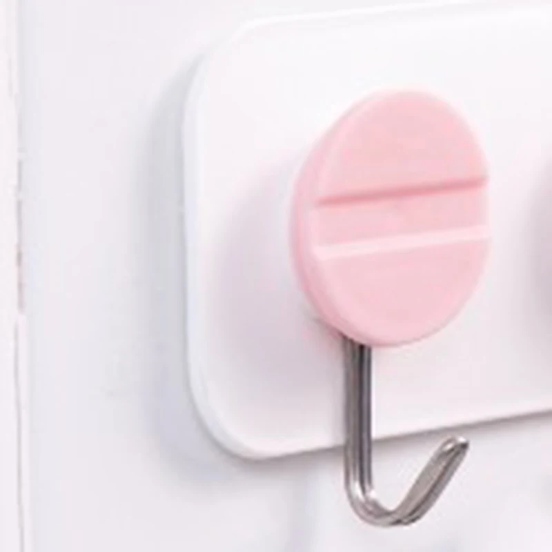 2 Pcs/set Funky wall mounted sticky hook non-marking hooks wall mounted bathroom storage rack shelves nail-free sticky hooks