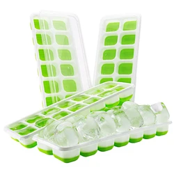 Ice Cube Tray with Lid Durable Ice Cube Molds 14 Ice tray Stackable