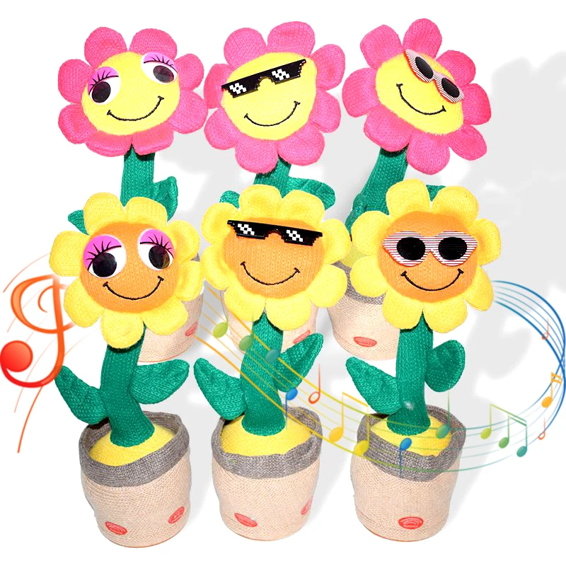 Baby Danse Singing Dancing EL Cactus Plush Toy Bailarin USB Charging Free Shipping Dansant Talking Dancing Cactus For Kids