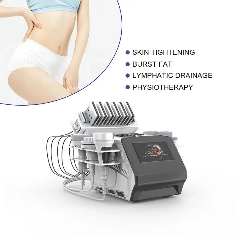 Ultrasonic Cavitation Machine Ems Ultrasonic Lipo Laser System Weight Loss Good Price 80khz Desktop Ce Face Lifting 7 Handles
