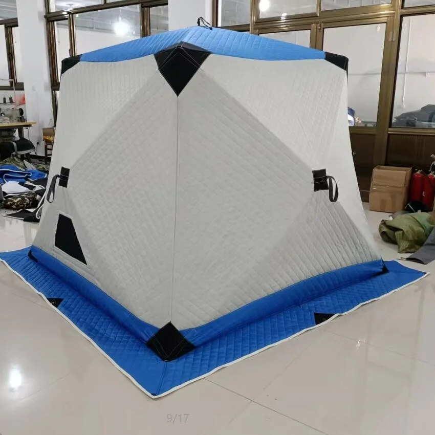 double layers warm winter fish outdoor camping tent