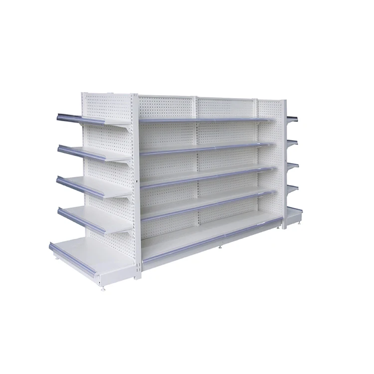 shop display perforated backpanel store rack gondola shelf