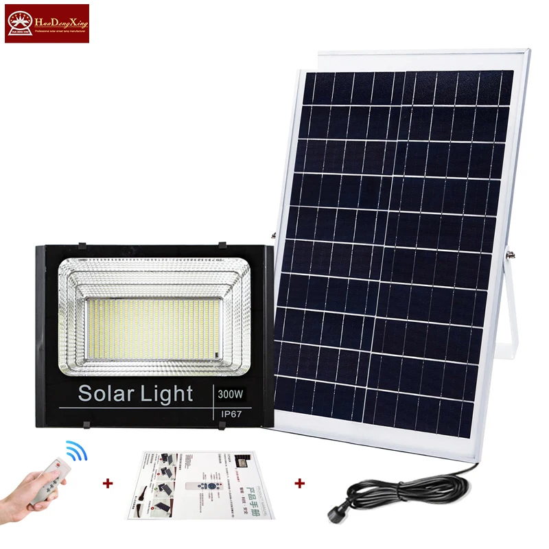 Wholesale 100W LED Solar Flood Lights Waterproof Outdoor Aluminium Sensor Monitor 25-300 Watt Solar Energy Lighting