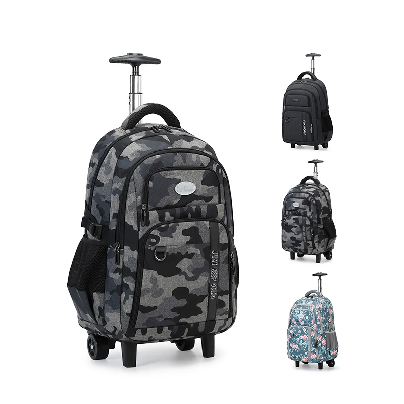 New fashion tactic backpack with wheels special design large capacity trolley backpack  for travel