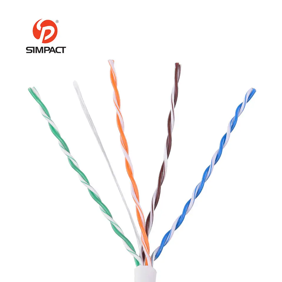 Simpact Oem Custom Pvc/Pe/Lszh/Cmp/Cmr Jacket Lan Network Cable Cat5E Utp Cable Cat5E Price