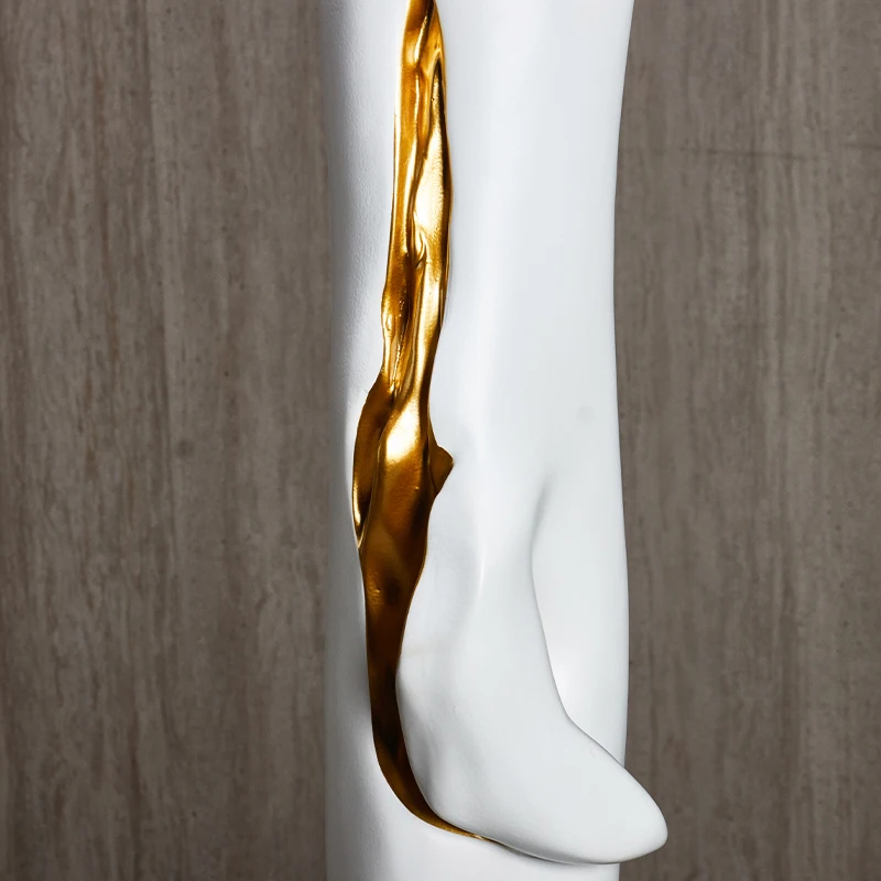 Creative gold and white sculptures ornaments Nordic modern home decorations desktop crafts Arts abstract sculpture