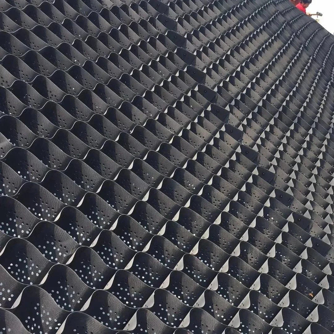 Черный HDPE 50 мм Geocell для гравийного стабилизатора