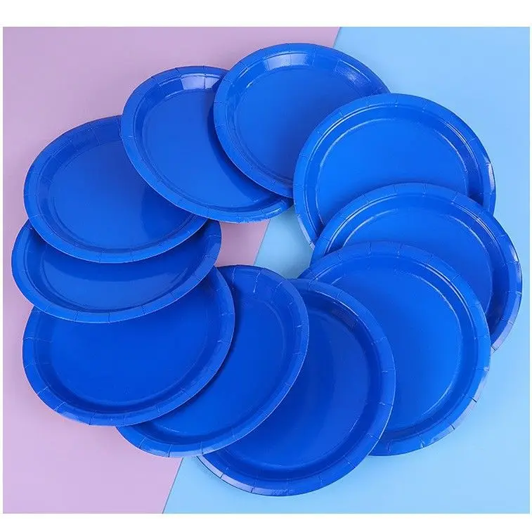 Disposable Party Rainbow Paper Dinner Plates for Birthday Holiday Spring Party Supplies