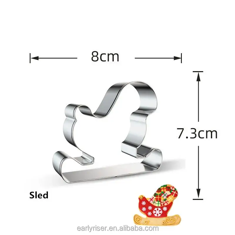 Early Riser Christmas Cookie Mold Sweater Hat Shape For Cookies Candy Chocolate Making Tools Baking Utensils