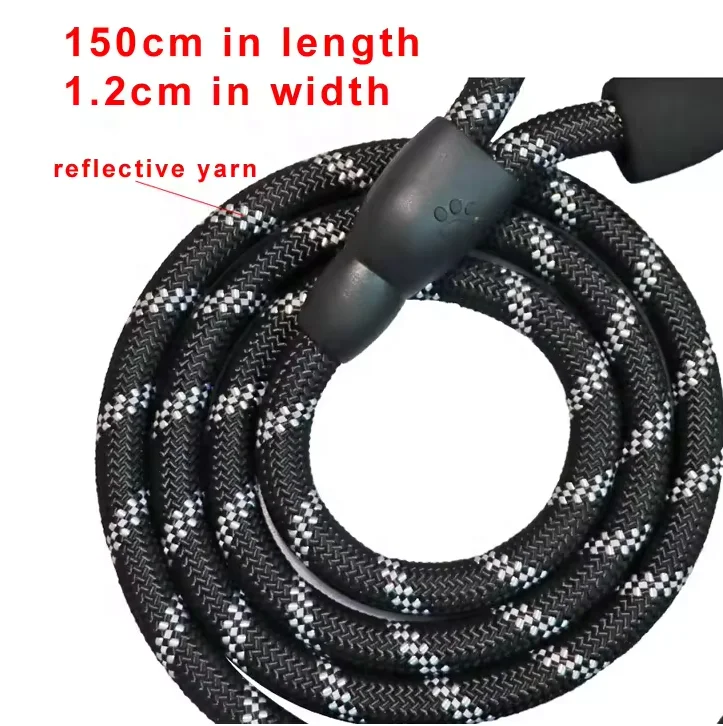 Reflective pet leashes for dogs lightweight outdoor running reflective pet dog nylon leash lead traction rope with metal hook