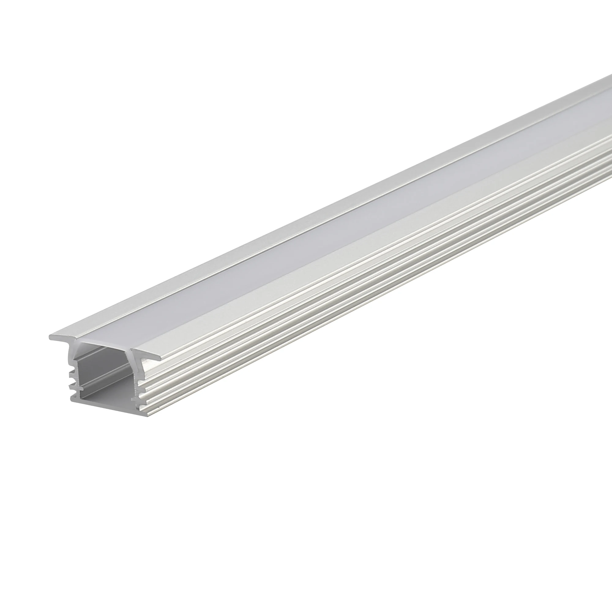 Cost effective black recessed LED extrusion profile with PC cover for cabinet light