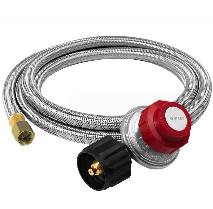 Turkey oven braid wire high pressure 0-30PSIG pressure reducing valve regulator with Hose