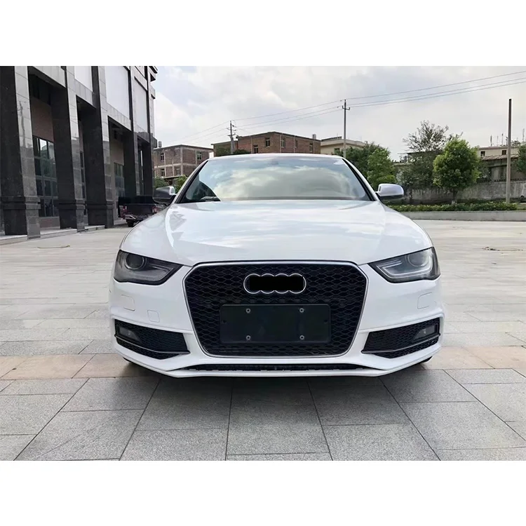 RS4 Front grill for A4 S4 B8.5 glossy black RS4 radiator center honeycomb bummper grill for Audi A4 S42013 2014 2015 2016